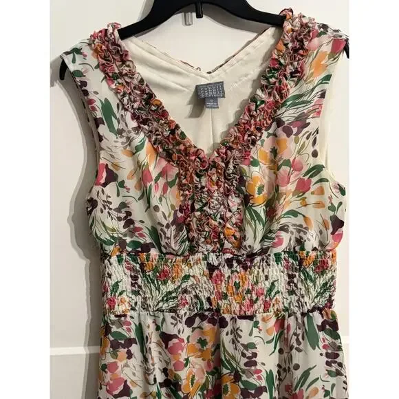 Rabbit Rabbit Rabbit Designs Dress 12 Floral Smocked Sundress Easter Wedding - Picture 9 of 9